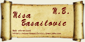 Miša Basailović vizit kartica